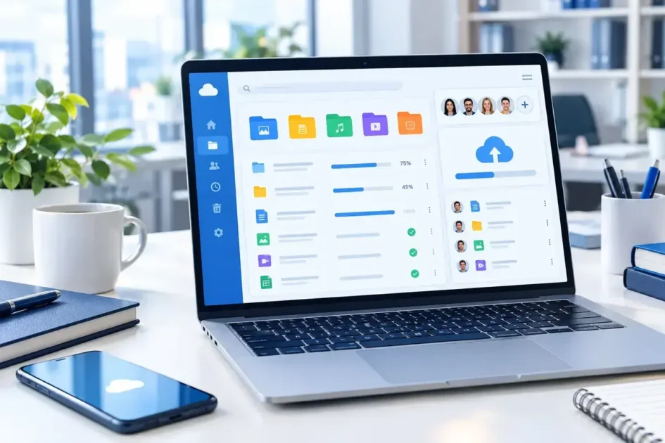 UploadWords.com USA dashboard showing file upload interface and team collaboration tools